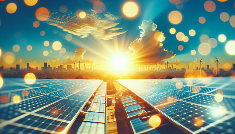 Fusión visual de Autoconsumo y Energía Solar: Un diagrama conceptual sobre la importancia de generar y consumir energía renovable de forma eficiente. Esquema de Autoconsumo en Energía Solar ilustrando la generación y consumo eficiente de energía mediante paneles solares.