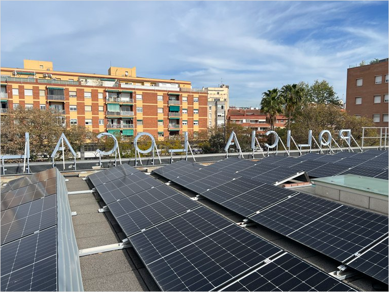 Instalación fotovoltaica local en Castelldefels.