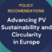 Sostenibilidad y circularidad fotovoltaica en Europa