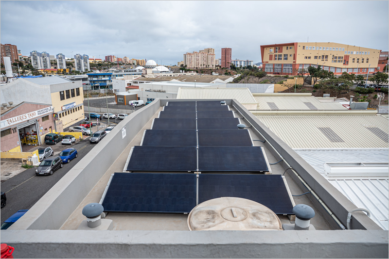 Cubierta fotovoltaica en Gran Canaria.