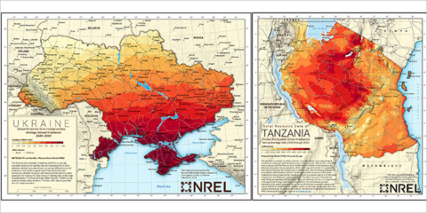 El NREL crea un mapa de radiación solar para orientar el despliegue de proyectos fotovoltaicos