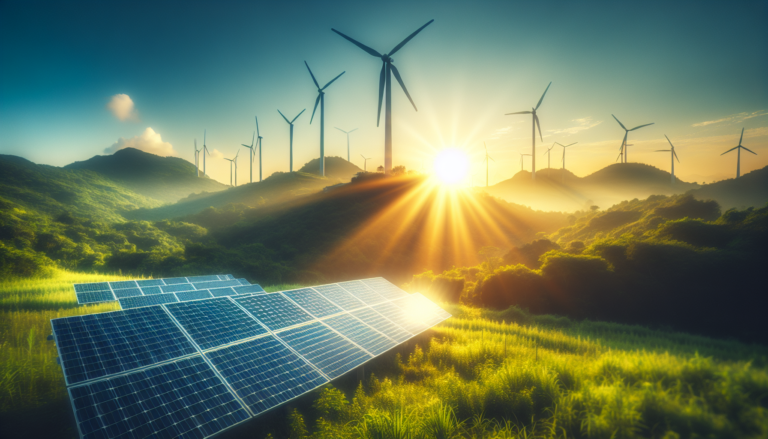 Fondo que mezcla conceptos de Neutralidad de Carbono y Energía Solar con esquema simbolizando la neutralidad, en imagen sobre temática de energía limpia. Combinación de Neutralidad de Carbono y Energía Solar con esquema icónico sobre fondo ilustrativo, imagen para web de energía sostenible.