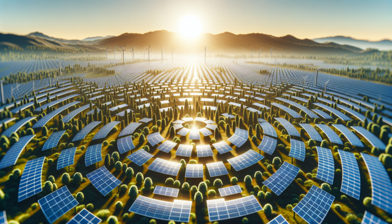 Fotografía de Paneles Solares Térmicos con esquema explicativo, representando la eficiencia de la energía solar para el hogar. Paneles Solares Térmicos y esquema energético eficiente para el hogar con energía solar.