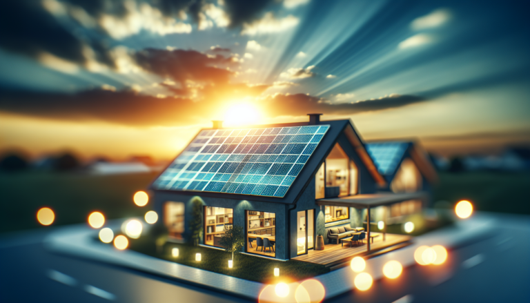 Fondo que fusiona conceptos de Passivhaus y Energía Solar, junto a un esquema simbólico. Representación visual precisa de eficiencia y sostenibilidad energética en 200 caracteres. Fondo combinando Passivhaus y Energía Solar con esquema Passivhaus. Ejemplifica eficiencia y sostenibilidad energética en un diseño visual único. Ideal para ilustrar artículos sobre Passivhaus y Energía Solar en 125 caracteres.