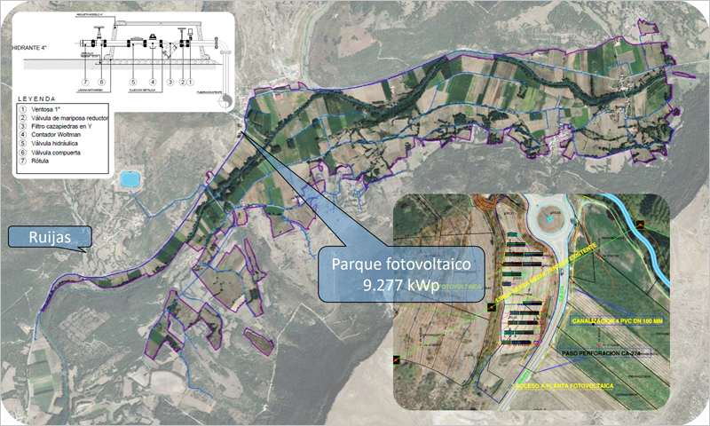 Proyecto de planta fotovoltaica en la comunidad de regantes Ruijas-Ebro.