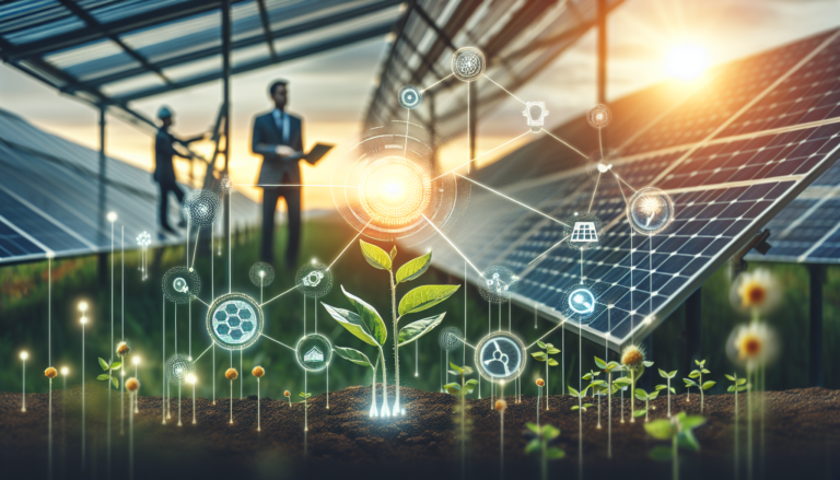 Imagen que combina elementos de 'Programa LIFE' con Energía Solar. Destaca un fondo relacionado con Energía Solar y un esquema que simboliza el 'Programa LIFE'. Fondo y esquema que representan 'Programa LIFE' y Energía Solar.