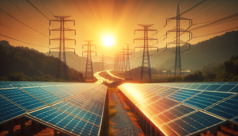 Esquema simbólico de Recursos Energéticos Distribuidos en la energía solar sobre un fondo ilustrativo.