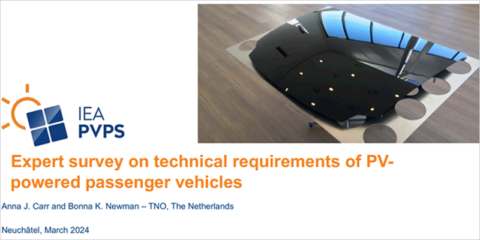 El programa IEA PVPS publica un informe sobre la tecnología fotovoltaica integrada en vehículos