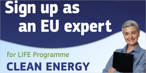 Se buscan expertos que evalúen propuestas en transición energética de LIFE Clean Energy Transition