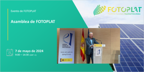 La asamblea anual de Fotoplat abordará los retos y oportunidades del I+D en la industria fotovoltaica