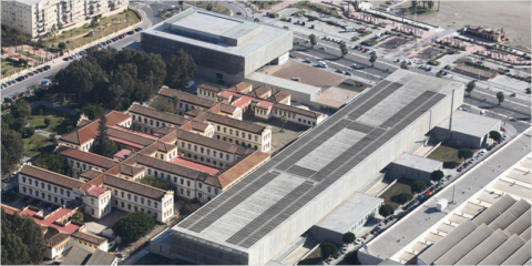 La instalación de paneles solares en la sede de la Diputación de Málaga inicia su segunda fase
