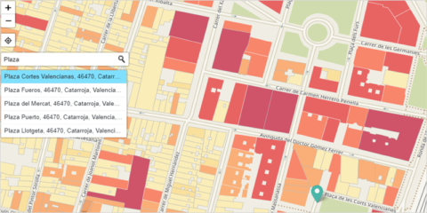 Un mapa solar interactivo permite consultar el potencial fotovoltaico de los edificios de Villareal