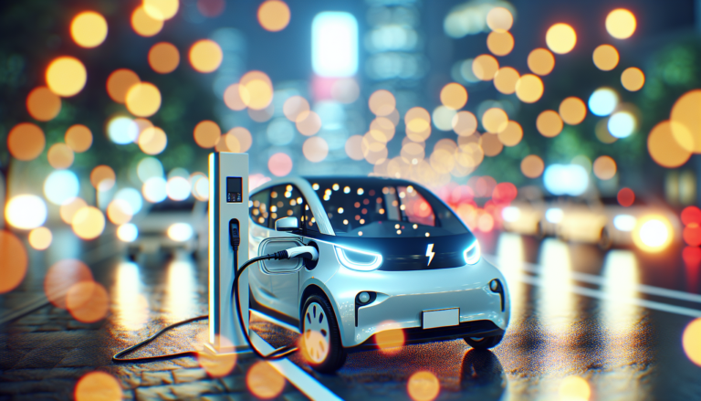 Fondo ilustrativo de integración entre Recarga Vehículo Eléctrico y Energía Solar junto a un esquema representativo de la recarga de vehículos eléctricos.