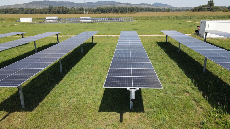 Sistema de energía agrovoltaica.