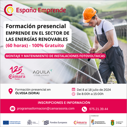 Curso de montaje y mantenimiento de instalaciones fotovoltaicas.