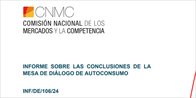 Informe de la Mesa de Diálogo del Autoconsumo de la CNMC.