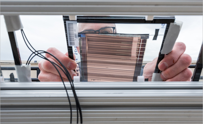 Investigación de células solares.