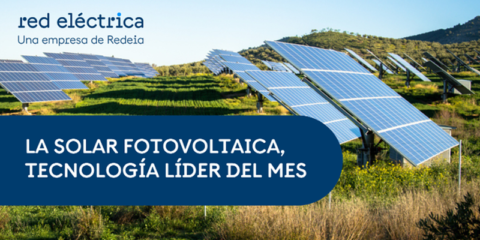 La energía fotovoltaica lidera el mix eléctrico nacional por segundo mes consecutivo, con el 22,2% del total