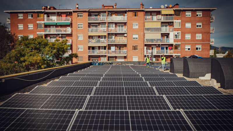 Cubierta fotovoltaica en El Prat de Llobregat.