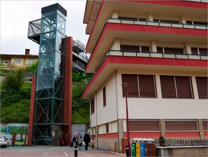 Ascensor de Latxartegi en Legazpi.