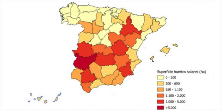 Mapa del Ministerio de Agricultura, Pesca y Alimentación.