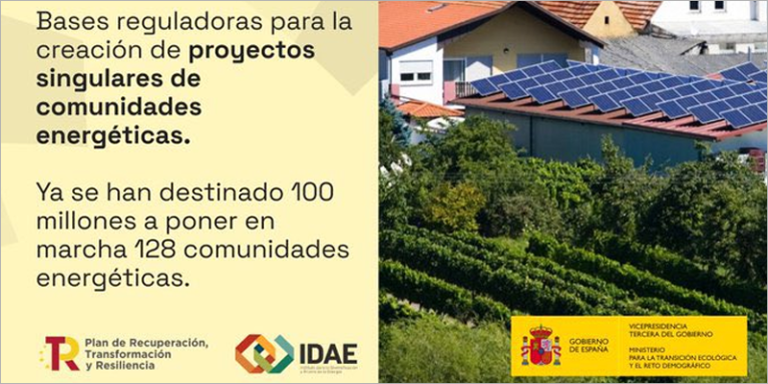 Ayudas a comunidades energéticas.