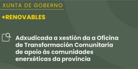 Adjudicado el presupuesto para poner en marcha la OTC +Renovables en Pontevedra