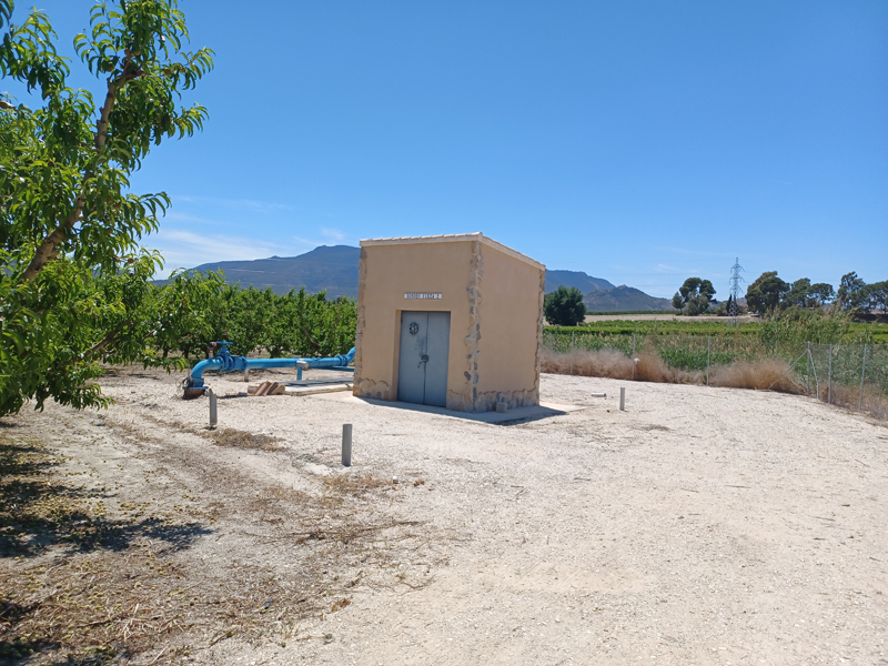 Sistema de regadío en Cieza (Murcia).