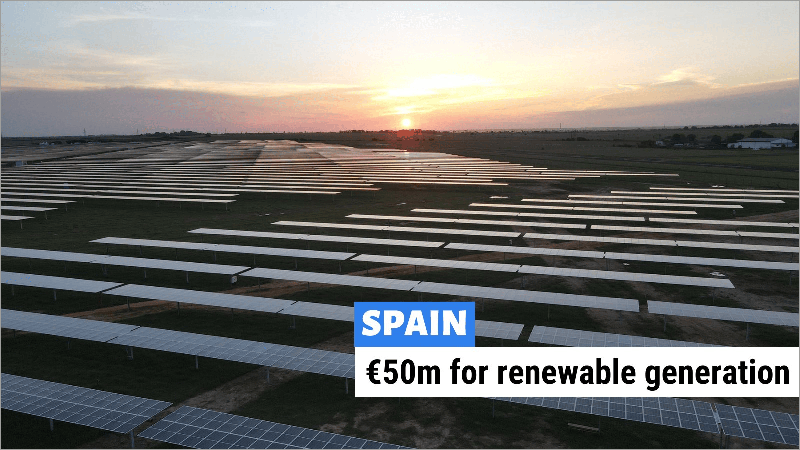 Financiación del BEI de proyectos fotovoltaicos en España.