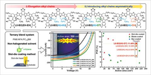 Investigadores surcoreanos obtienen una eficiencia del 11,44% en células solares orgánicas de gran superficie