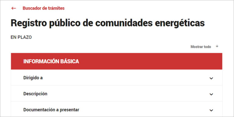 Registro de comunidades energéticas de Navarra.