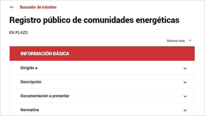 Registro de comunidades energéticas de Navarra.