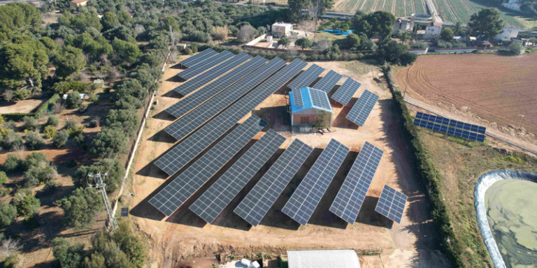 Planta fotovoltaica de la EDAR de Reus.