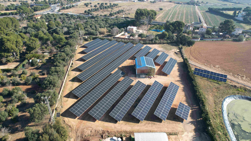 Planta fotovoltaica de la EDAR de Reus.