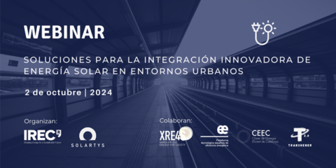 Webinar en octubre sobre la integración innovadora de la energía solar en entornos urbanos