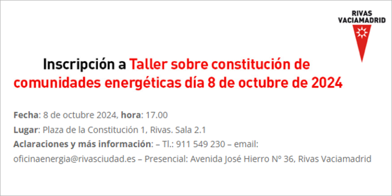 Taller sobre comunidades energéticas en Rivas.