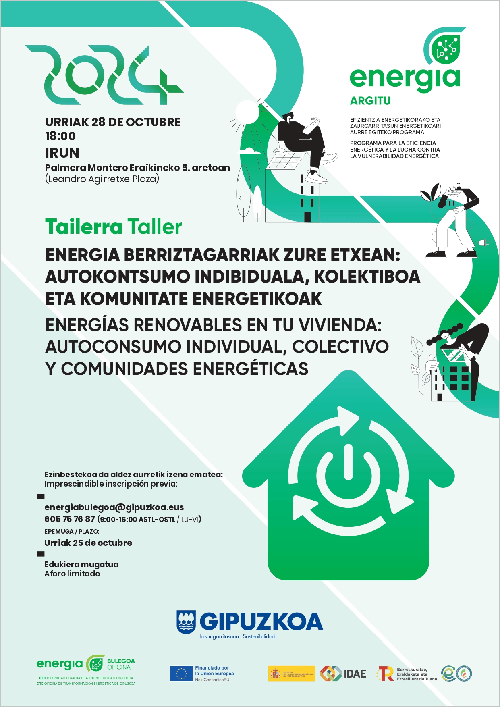 Cartel de taller renovable en Irún.