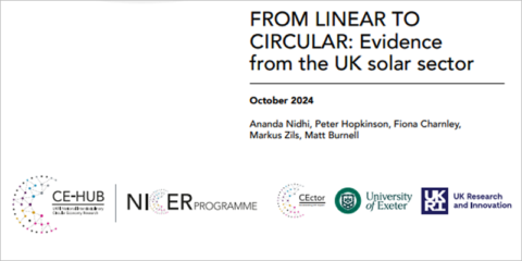 Un informe recomienda incorporar medidas de economía circular en el sector fotovoltaico de Reino Unido