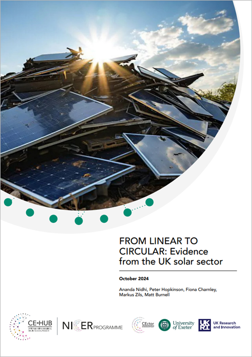 Informe de la economía circular en la industria fotovoltaica de Reino Unido.