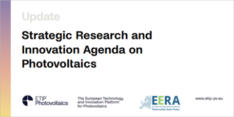 Nueva versión actualizada de la Agenda Estratégica de I+i para Fotovoltaica de ETIP PV