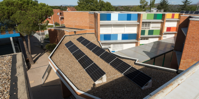 Cubierta fotovoltaica en Las Rozas.