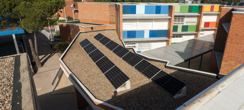 Cubierta fotovoltaica en Las Rozas.