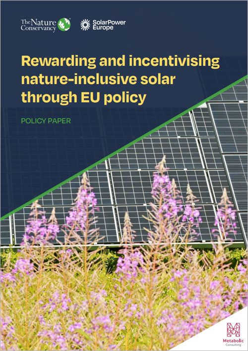 Informe SolarPower Europe y The Nature Conservacy.