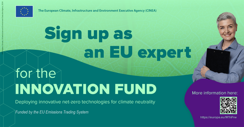 CINEA busca expertos que evalúen propuestas de cero emisiones netas del Fondo de Innovación