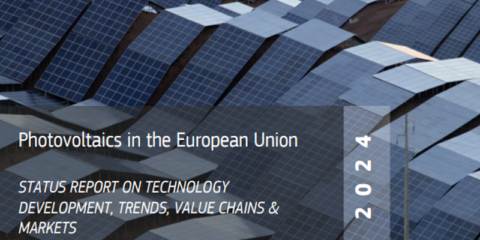 La capacidad fotovoltaica instalada en 2024 se estima en más de 2 TWp en la UE, según un informe
