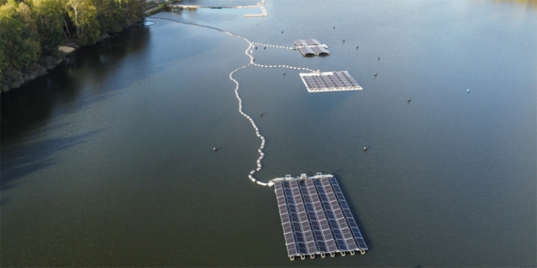 El proyecto PV2Float está probando en el lago Mortka tres sistemas solares flotantes diferentes