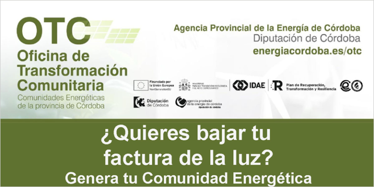 Un ciclo de talleres mostrará los beneficios de crear una comunidad energética local en municipios cordobeses