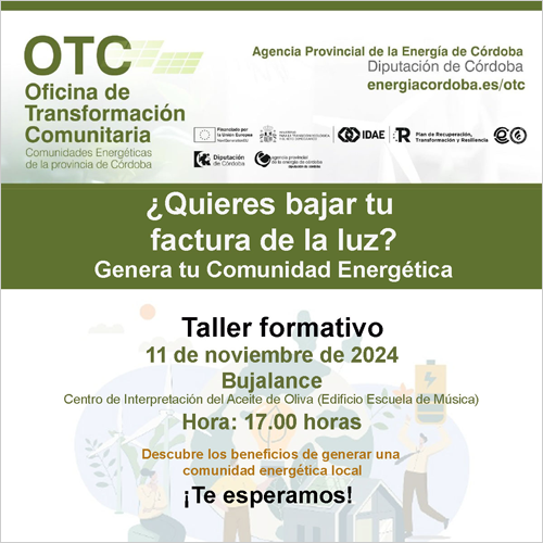 Un ciclo de talleres mostrará los beneficios de crear una comunidad energética local en municipios cordobeses