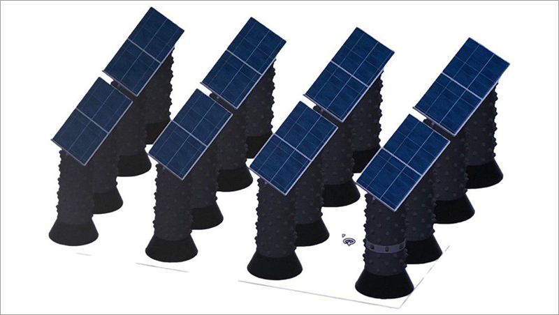 Sistema piloto de placas solares.